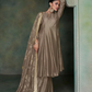 Gold Brown Readymade Wedding Salwar Suit In Silk SFSR278342