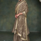 Gold Brown Readymade Wedding Salwar Suit In Silk SFSR278342