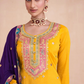 Yellow Partywear Readymade Lehenga Choli In Silk SFSR280408