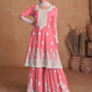 Pink Wedding Party Silk Salwar Kameez Sharara Suit SFSR280768