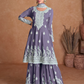 Purple Wedding Party Silk Sharara Suit SFSR280765