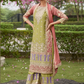 Green Wedding Sangeet Party Palazzo Suit In Chinon SFSR276979
