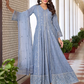 Blue Wedding Party Anarkali Salwar Suit In Georgette SF277161