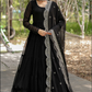 Black Wedding Anarkali Gown In Georgette SFSRESKDEI2404