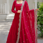 Pink Wedding Anarkali Gown In Georgette SFSRESKDEI2404