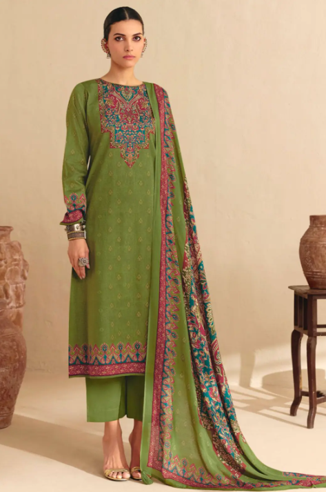 Green Wedding Palazzo Suit Salwar Kameez In Georgette SFSA555202