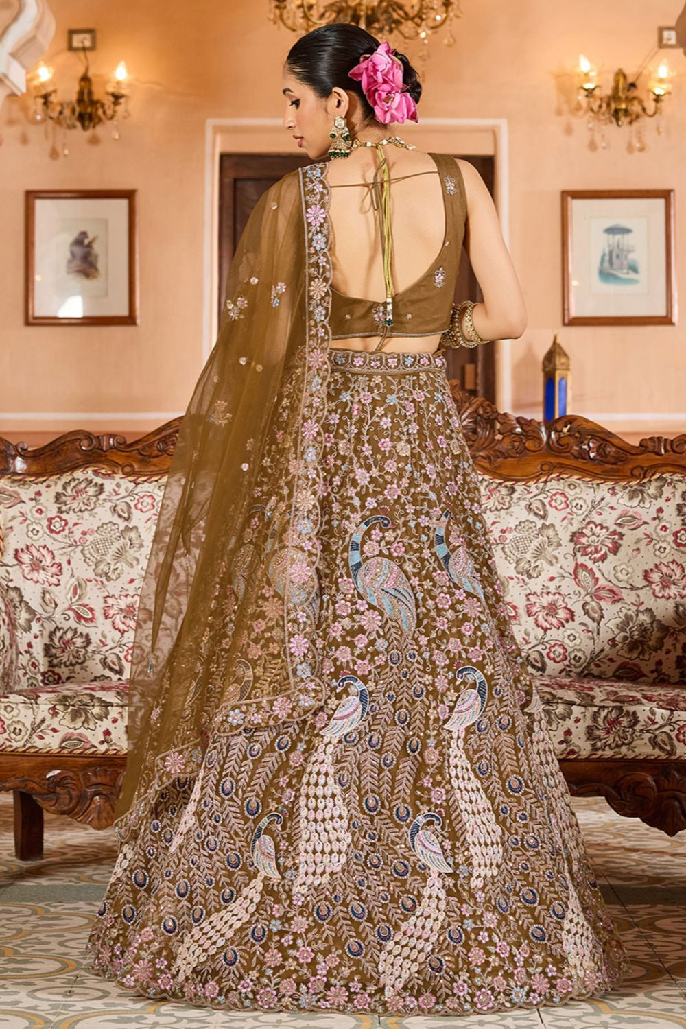 Yellow Net Wedding Sangeet Lehenga Choli SFPRF265608