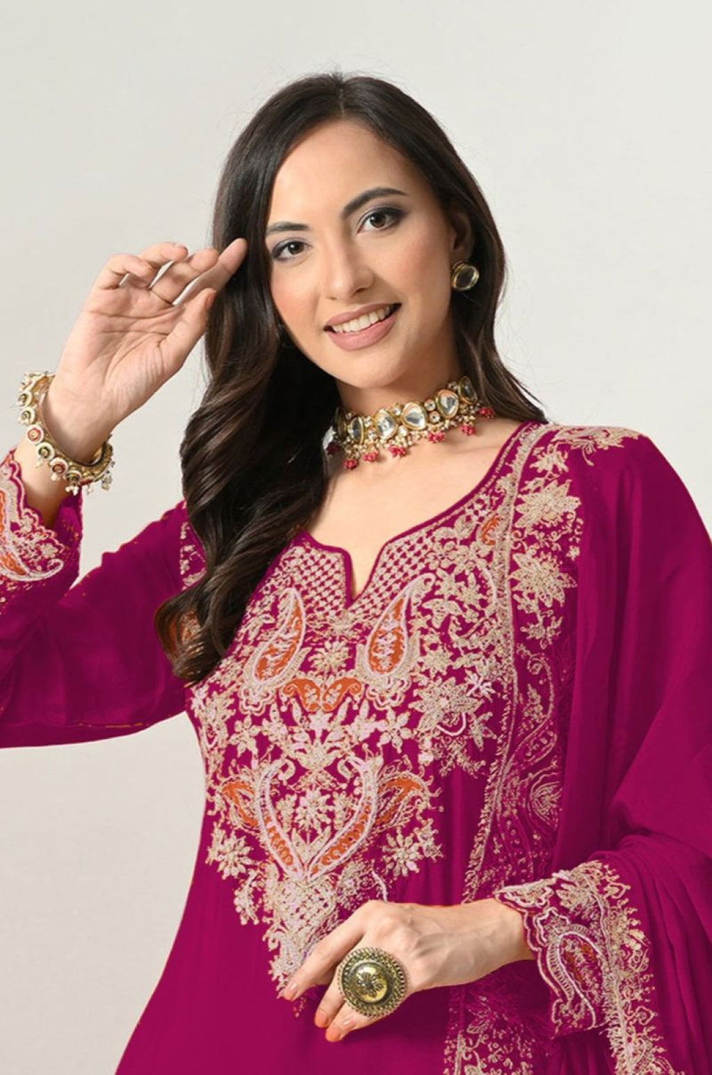 Magenta Other Salwar Kameez - SFPRF279302