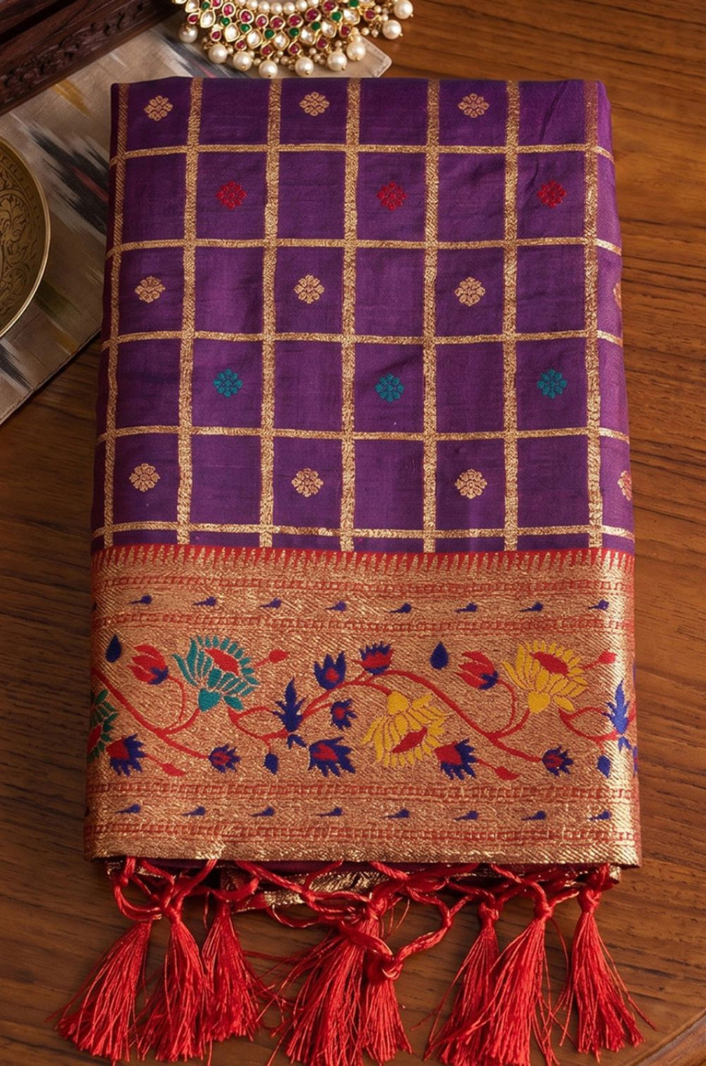 Purple Banarasi Sarees - SFPRF279601
