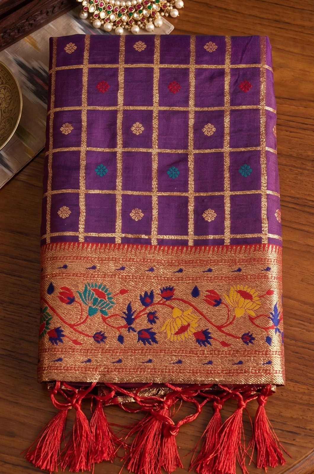 Purple Banarasi Sarees - SFPRF279601