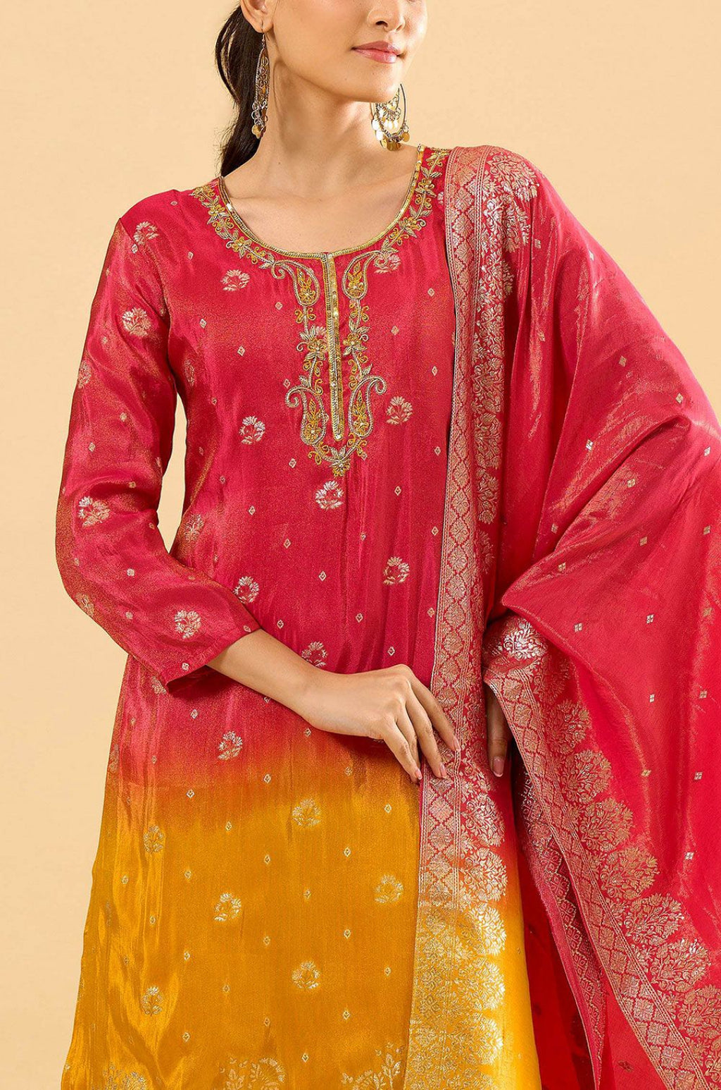 Pink Viscose Salwar Kameez - SFPRF279802R