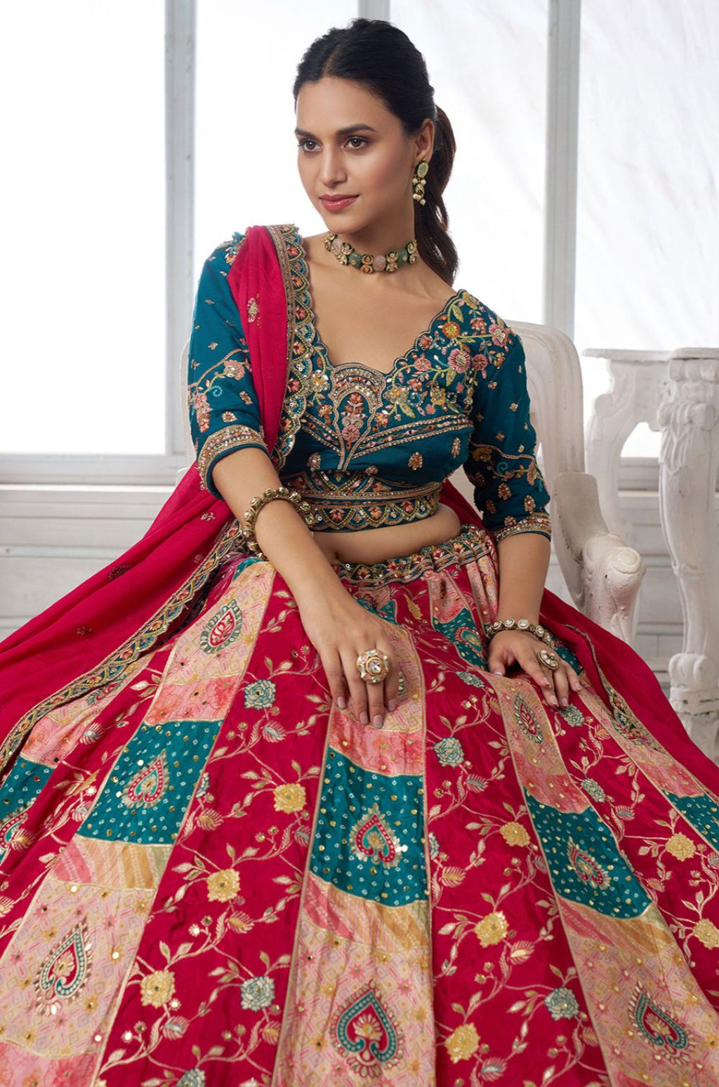 Peach Other Lehenga Choli - SFPRF280006