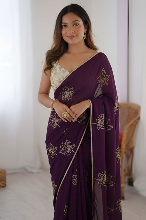 Purple Silk Sarees - SFPRF280202