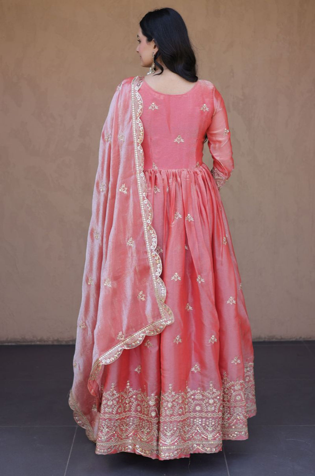Pink Silk Gowns - SFPRF280301R