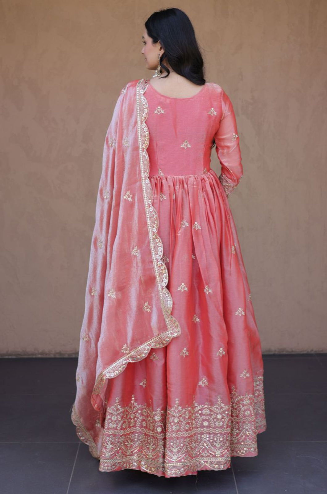Pink Silk Gowns - SFPRF280301R