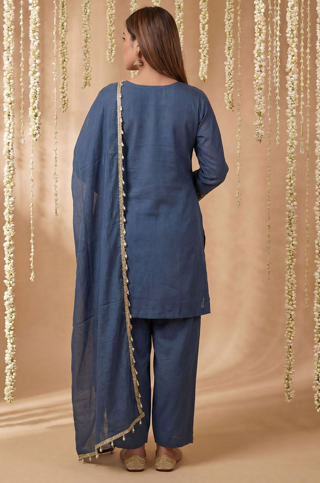 Blue Tissue Salwar Kameez - SFPRF281101R