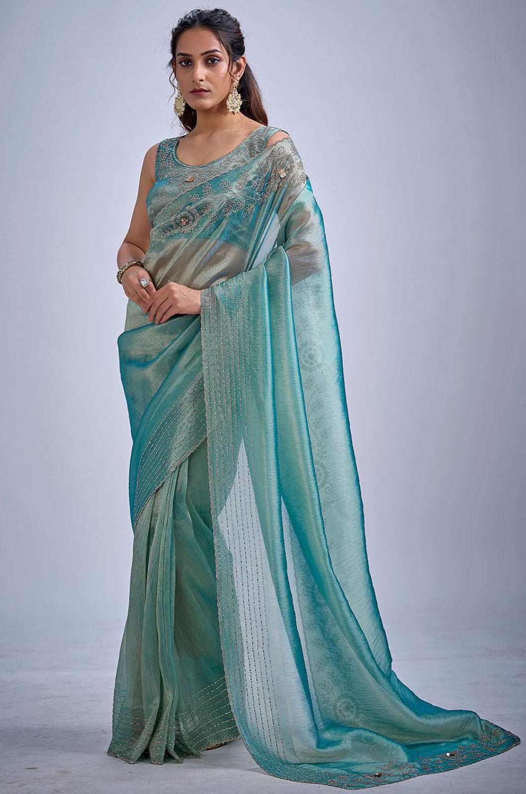 Turquoise Kanjivaram Sarees - SFSA571702