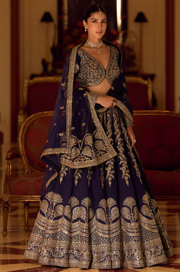 Purple Silk Lehenga Choli - SFYS169301R