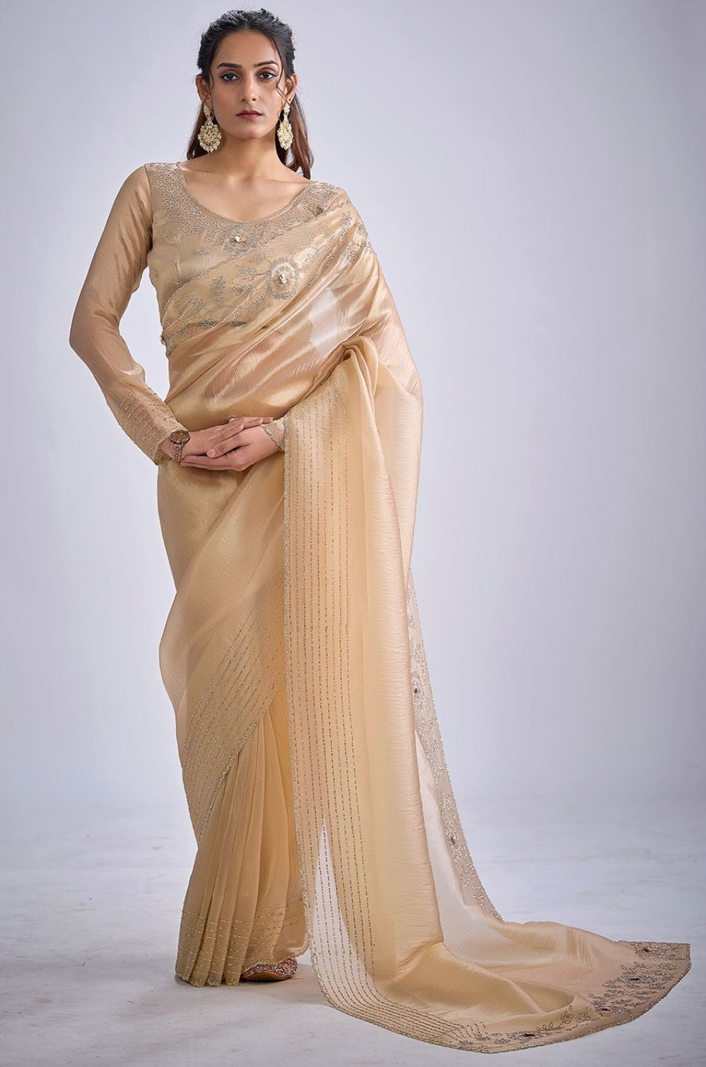 Beige Kanjivaram Sarees - SFSA571701