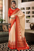 Beige Silk Sarees - SFSA575002