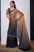 Black Satin Sarees - SFSA572005
