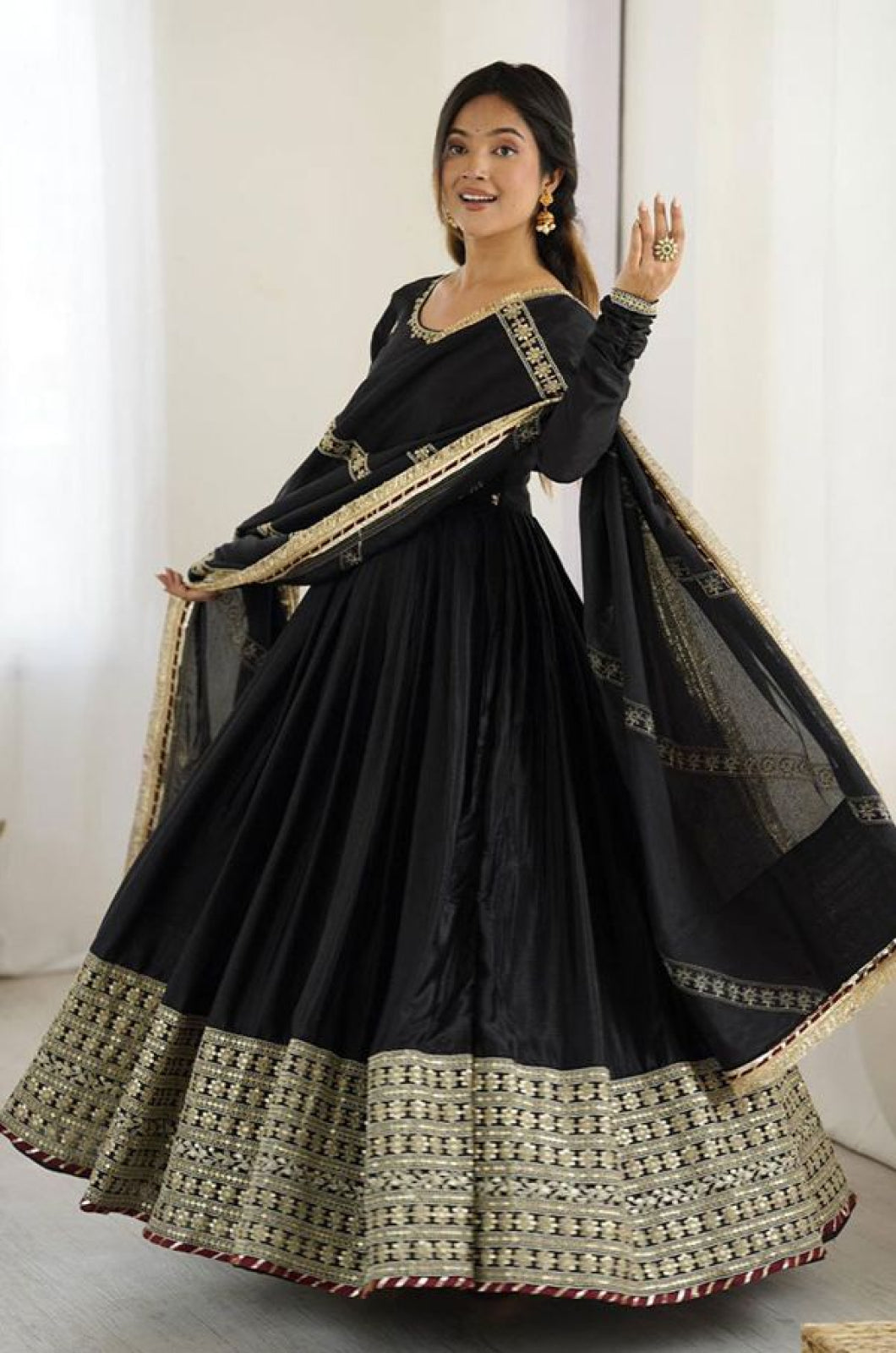 Black Other Salwar Kameez - SFFK39303R