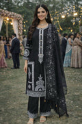 Black Silk Salwar Kameez - SFSA561202R