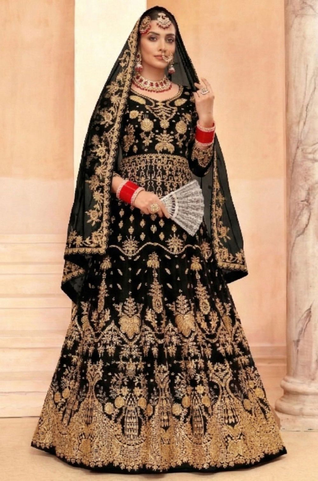 Black Net Salwar Kameez - SFSA566205