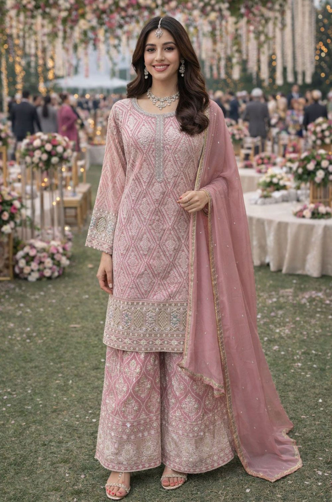 Pink Georgette Salwar Kameez - SFSA566401R