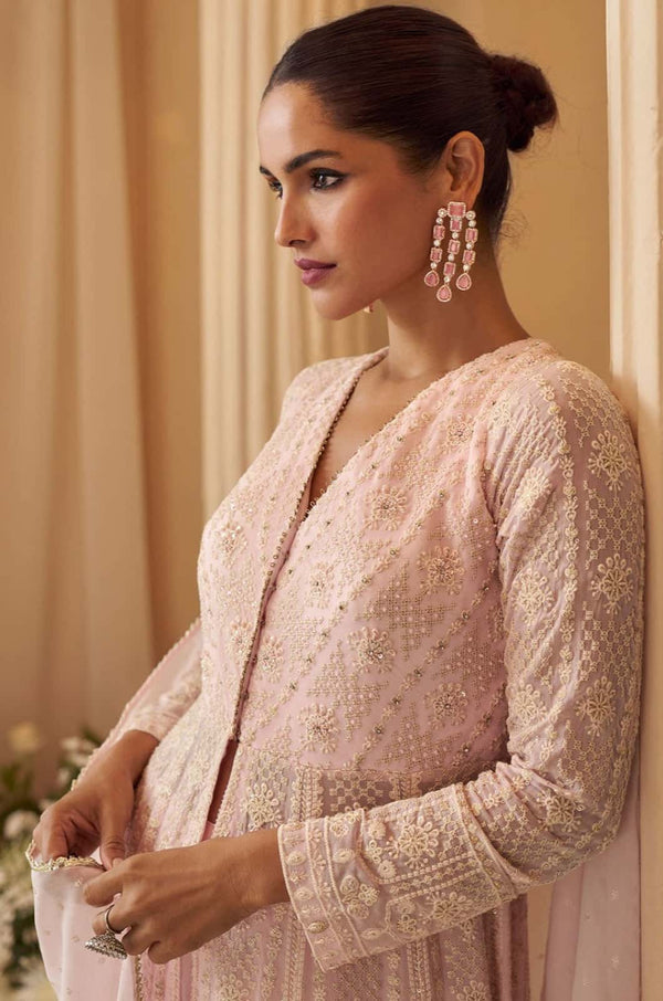 Pink  Georgette wedding Anarkali Suit Salwar KameezFSMT55601R
