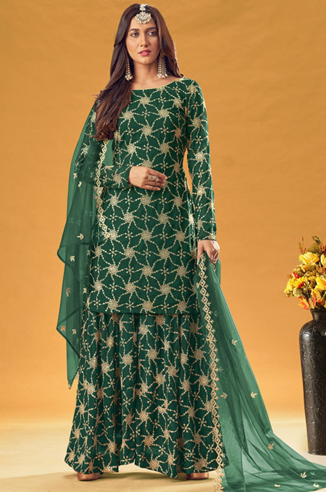 Green Georgette Salwar Kameez - SFSA334201