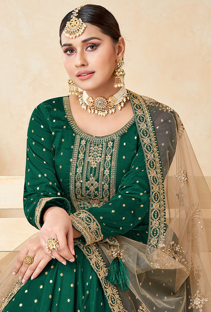 GreenSilk Wedding Plus Size Anarkali Suit SFDFS22101