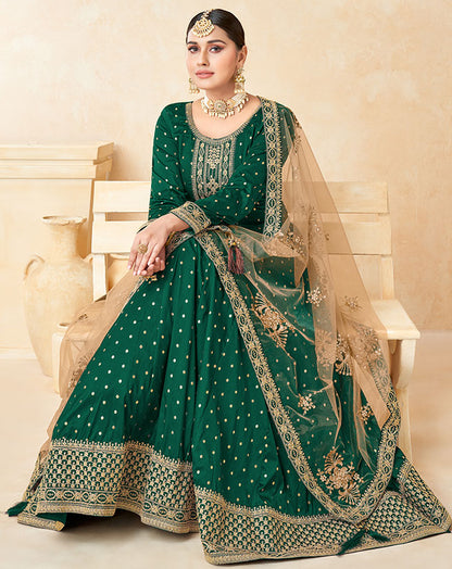 GreenSilk Wedding Plus Size Anarkali Suit SFDFS22101