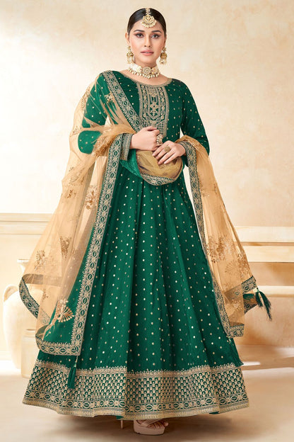 GreenSilk Wedding Plus Size Anarkali Suit SFDFS22101