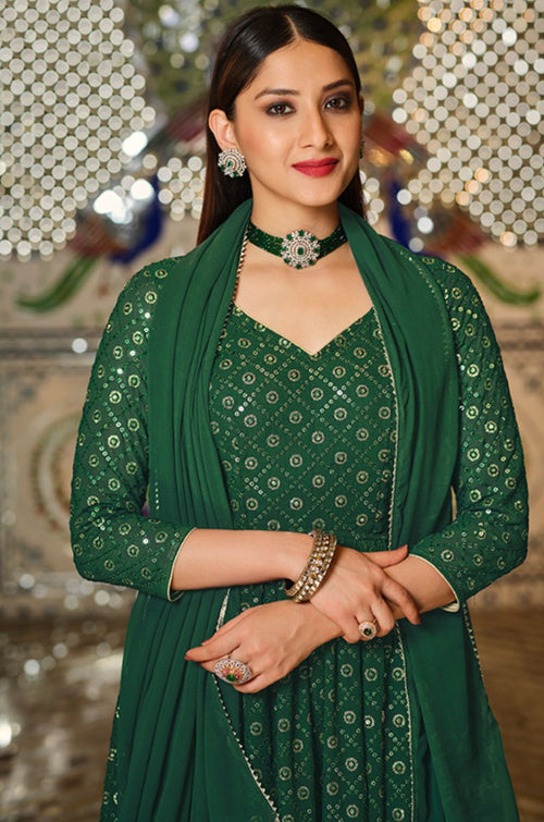 Burgundy Georgette Salwar Kameez - SFSA340102