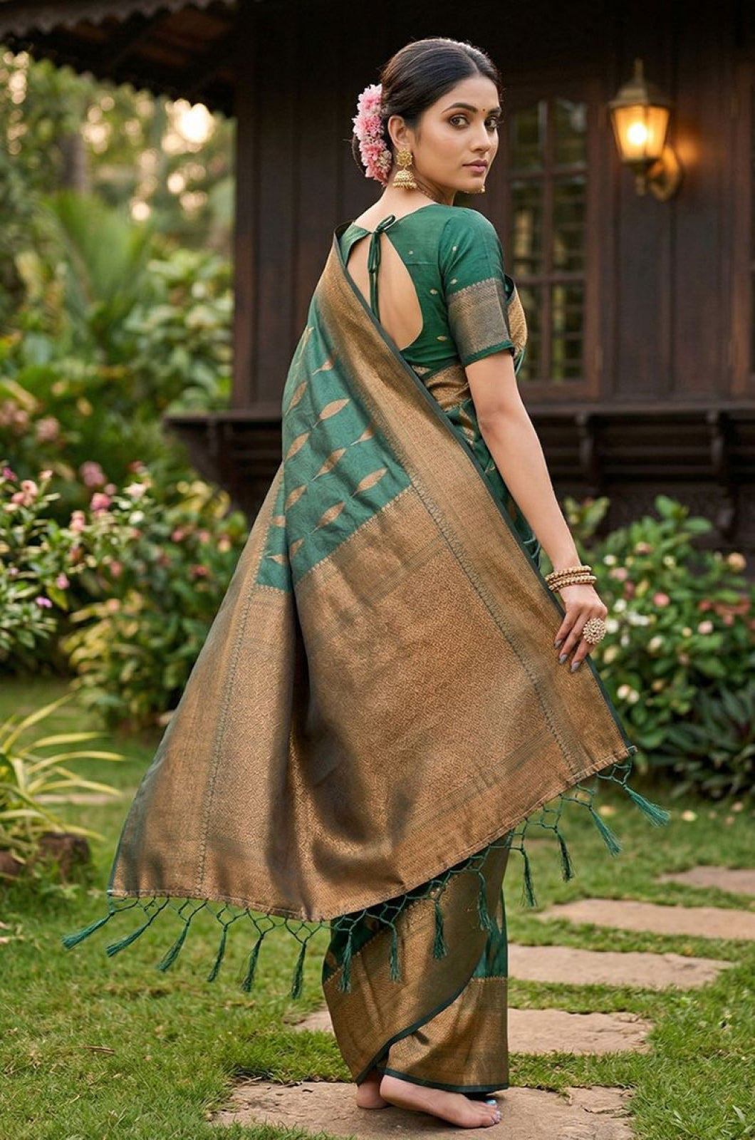 Green Silk Sarees - SFAST20606