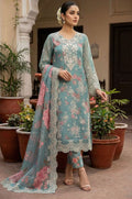 Blue Chiffon Salwar Kameez - SFEDC26508