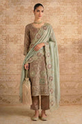 Brown Silk Salwar Kameez - SFSA561101R