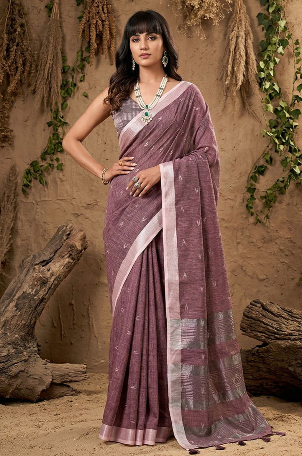 Burgundy Cotton Sarees - SFAST20705