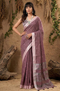 Burgundy Cotton Sarees - SFAST20705