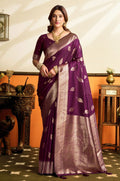 Burgundy Silk Sarees - SFSA574504