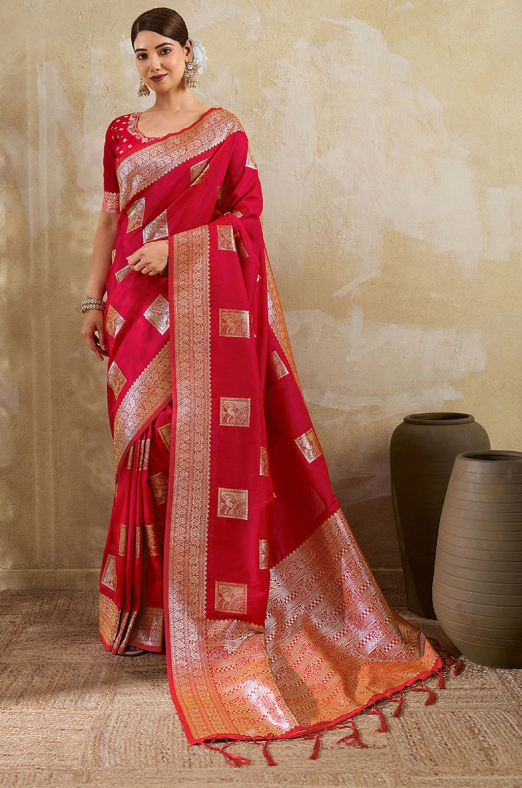 Red Silk Sarees - SFAST20904
