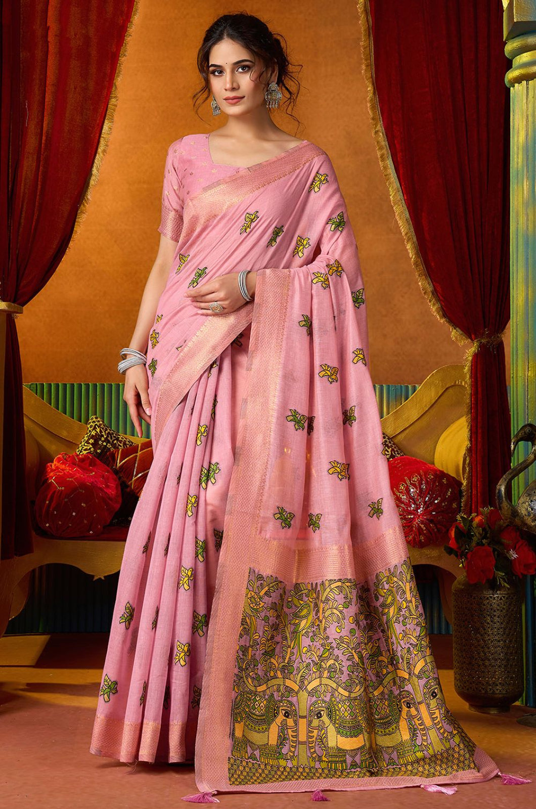 Pink Cotton Sarees - SFSJDN46202