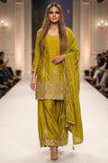 Green Silk Salwar Kameez - SFEDC26103