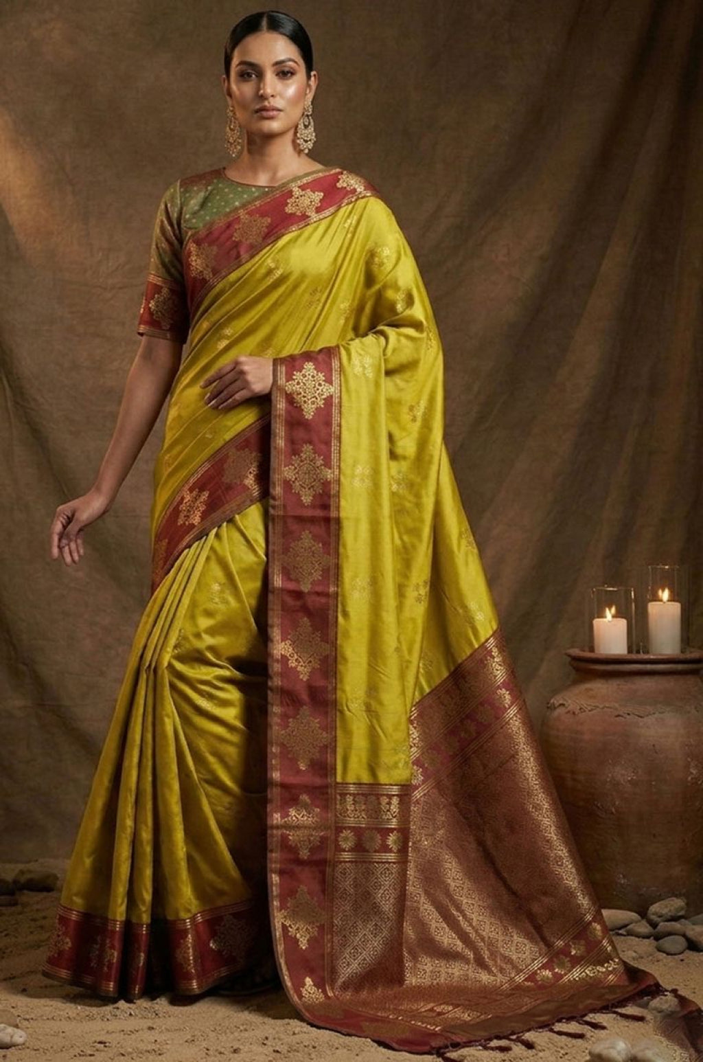 Green Silk Sarees - SFAST20804