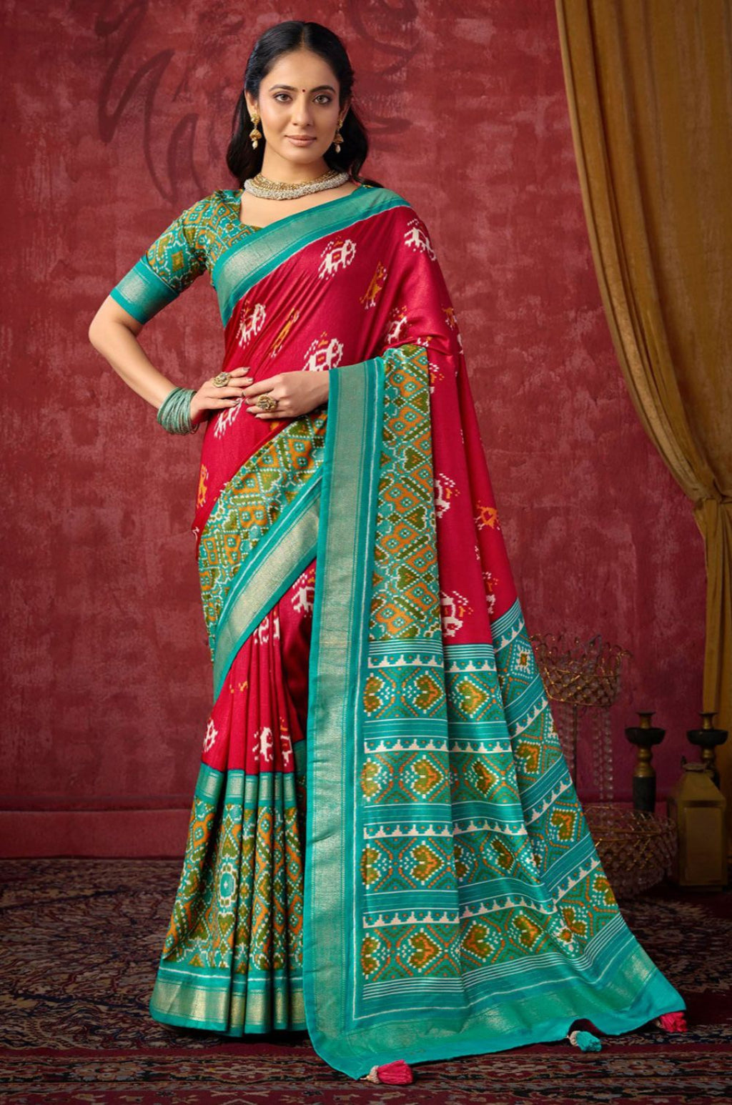 Red Patola Sarees - SFSA574701
