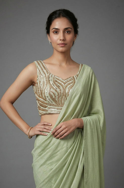 Green Georgette Sarees - SFCRT7301