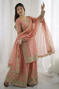 Pink Silk Salwar Kameez - SFFK38804R
