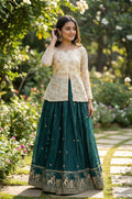 Green Silk Salwar Kameez - SFROY572501R