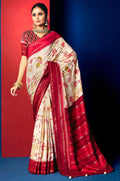 Cream Silk Sarees - SFSA574901